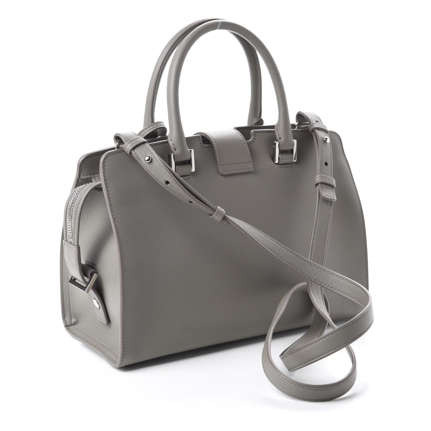Saint Laurent Calfskin Monogram Baby Cabas Fog 3 of 14