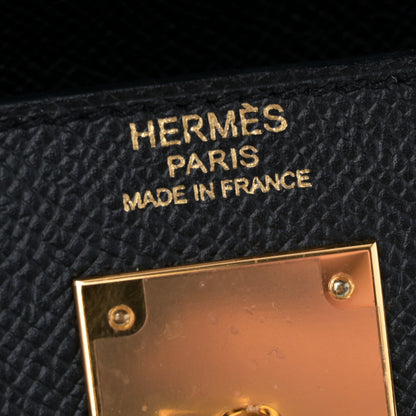 Hermes Epsom Kelly Sellier 32 Black 6 of 14