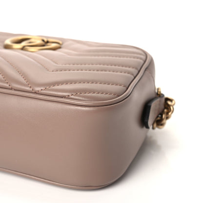 Gucci Calfskin Matelasse Small GG Marmont Chain Shoulder Bag Porcelain Rose 9 of 9