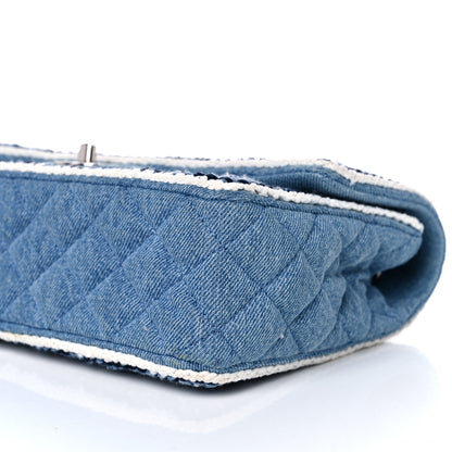 Chanel Denim Braided Medium Flap Bag Light Blue 9 of 10