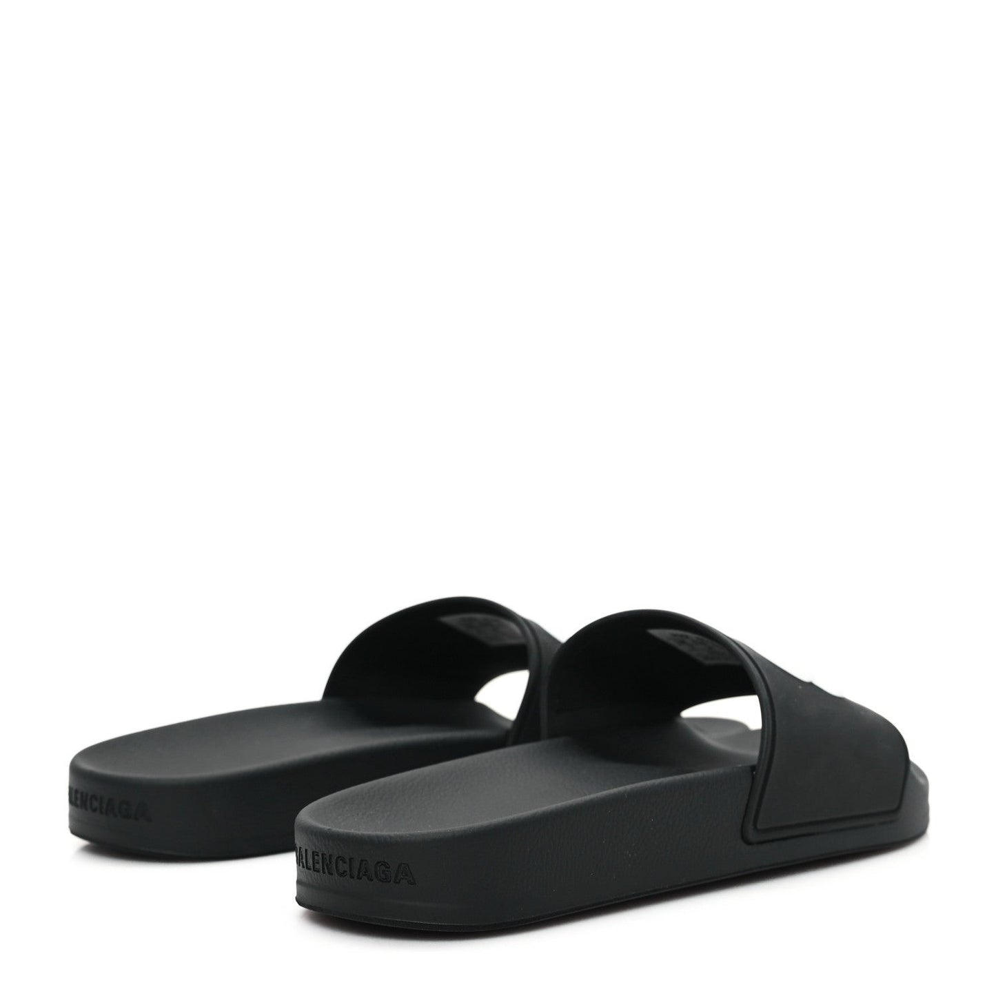 Rubber Womens BB Pool Slide Sandals 36 Black