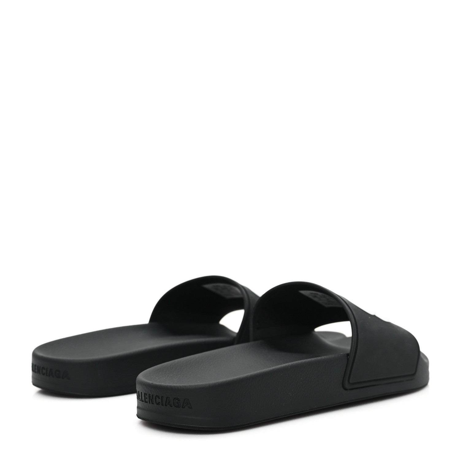 Balenciaga Rubber Womens BB Pool Slide Sandals 36 Black 5 of 7