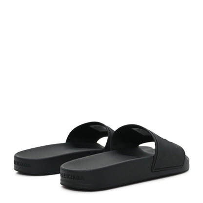 Balenciaga Rubber Womens BB Pool Slide Sandals 36 Black 5 of 7