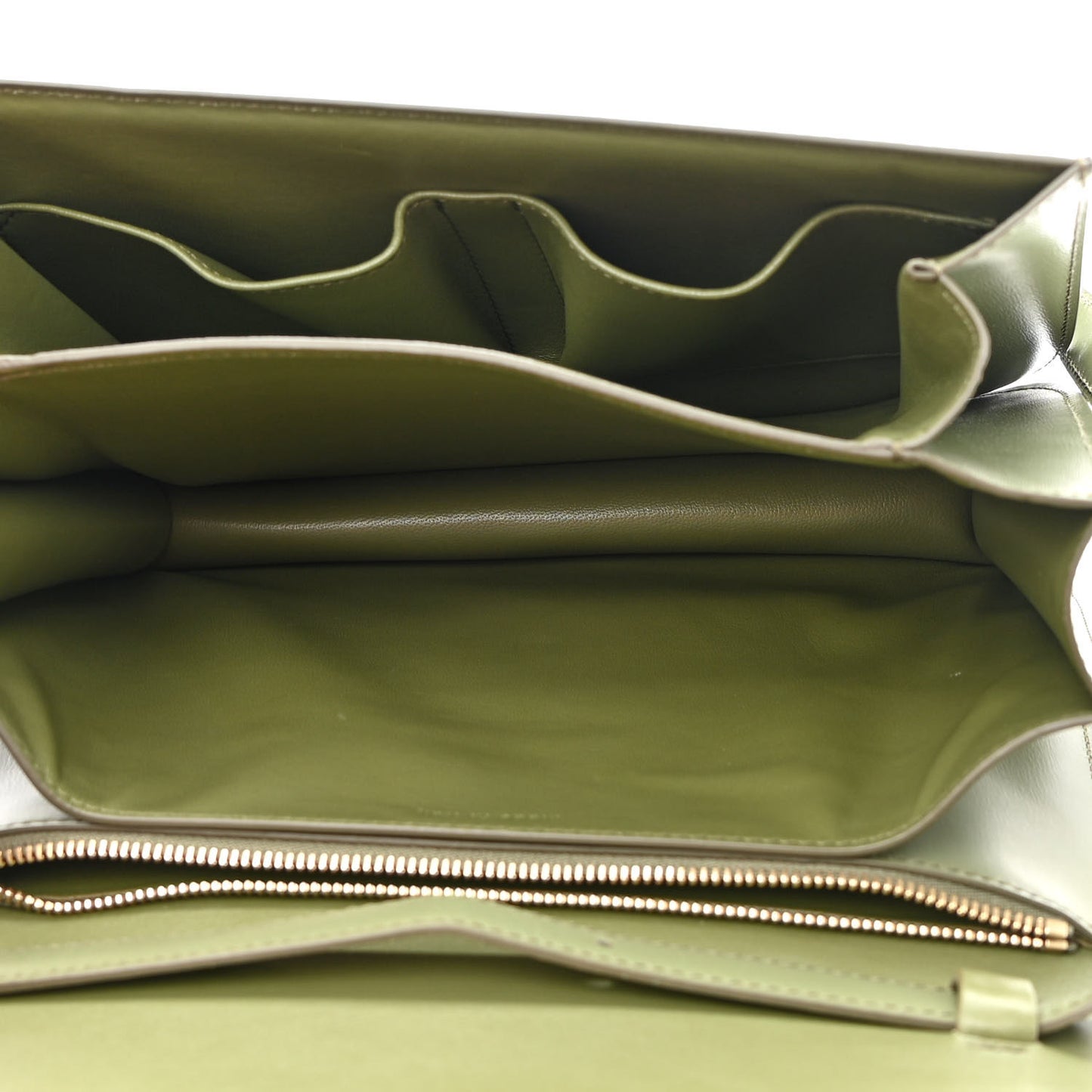 Box Calfskin Classic Box Medium Flap Bag Army Green