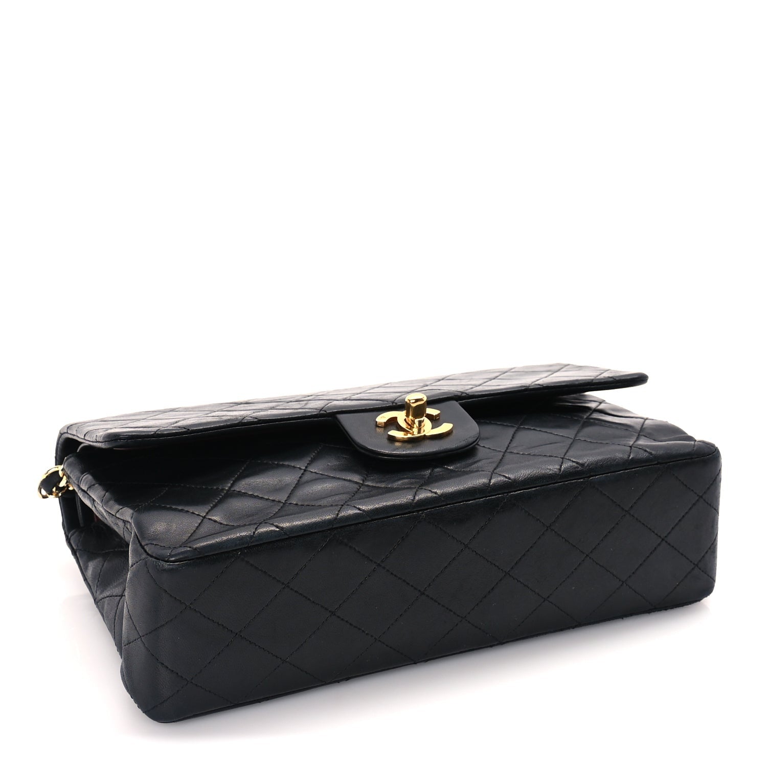 Chanel Lambskin Quilted Medium Double Flap Black 3 of 9
