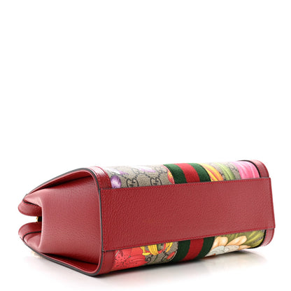 Gucci GG Supreme Monogram Flora Web Small Ophidia Tote Bag Red 4 of 7