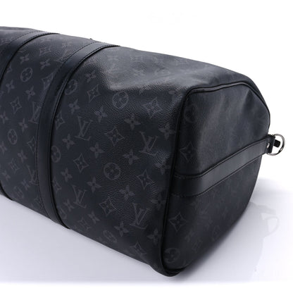Louis Vuitton Monogram Eclipse Keepall Bandouliere 45  Black 8 of 8
