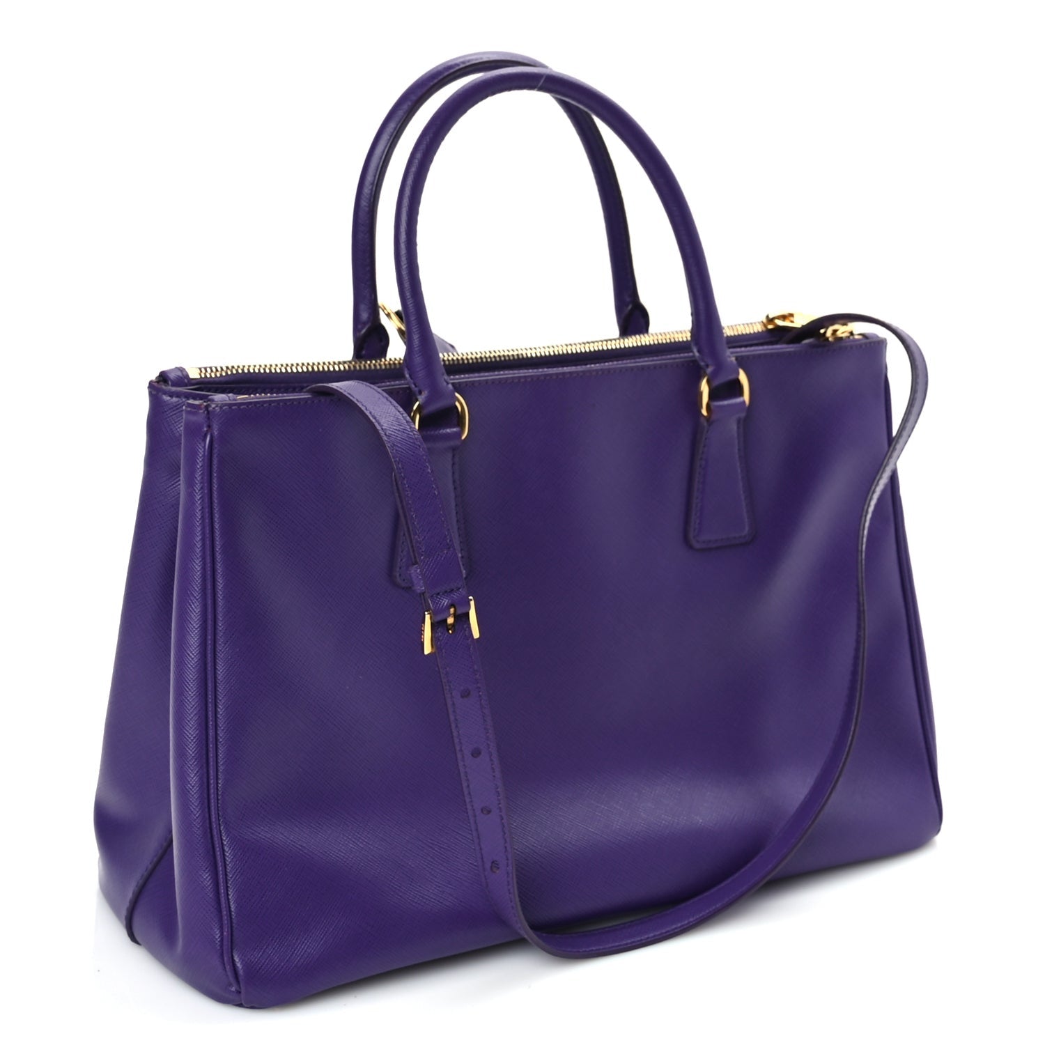 Prada Saffiano Medium Galleria Double Zip Tote Viola 2 of 8