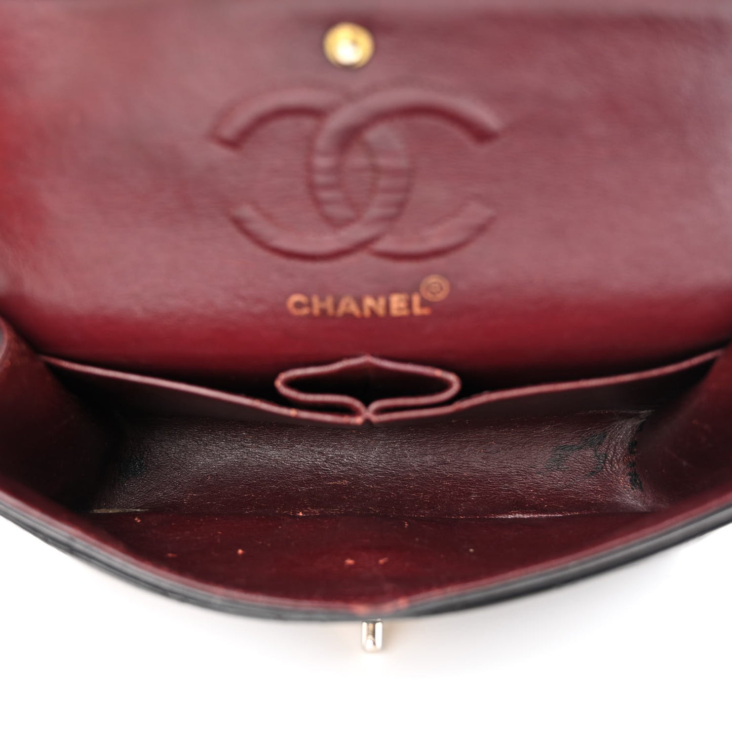 Lambskin Quilted Small Double Flap Black