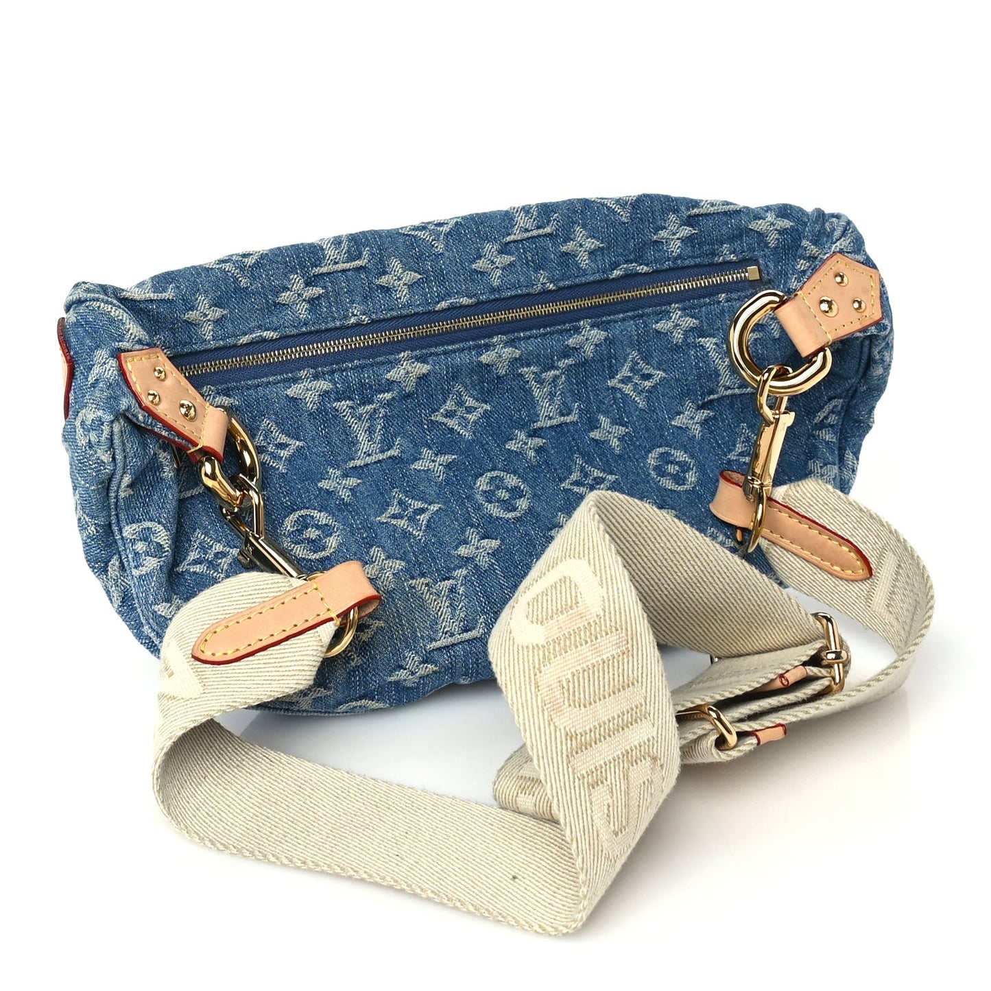 Monogram Denim High Rise Bumbag Blue