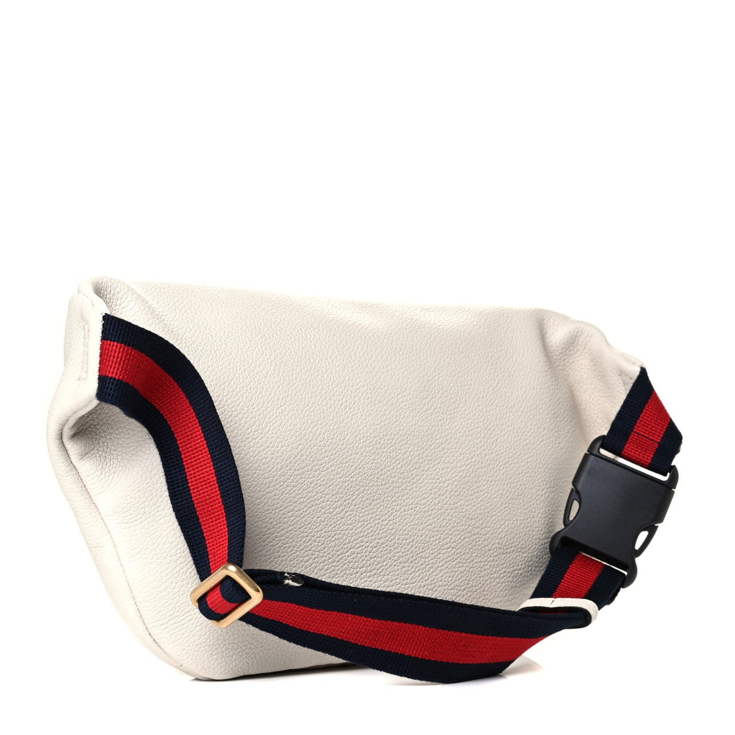 Grained Calfskin Logo Belt Bag White