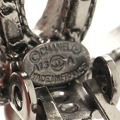 Chanel Ruthenium CC Drop Clip On Earrings Gris 4 of 4