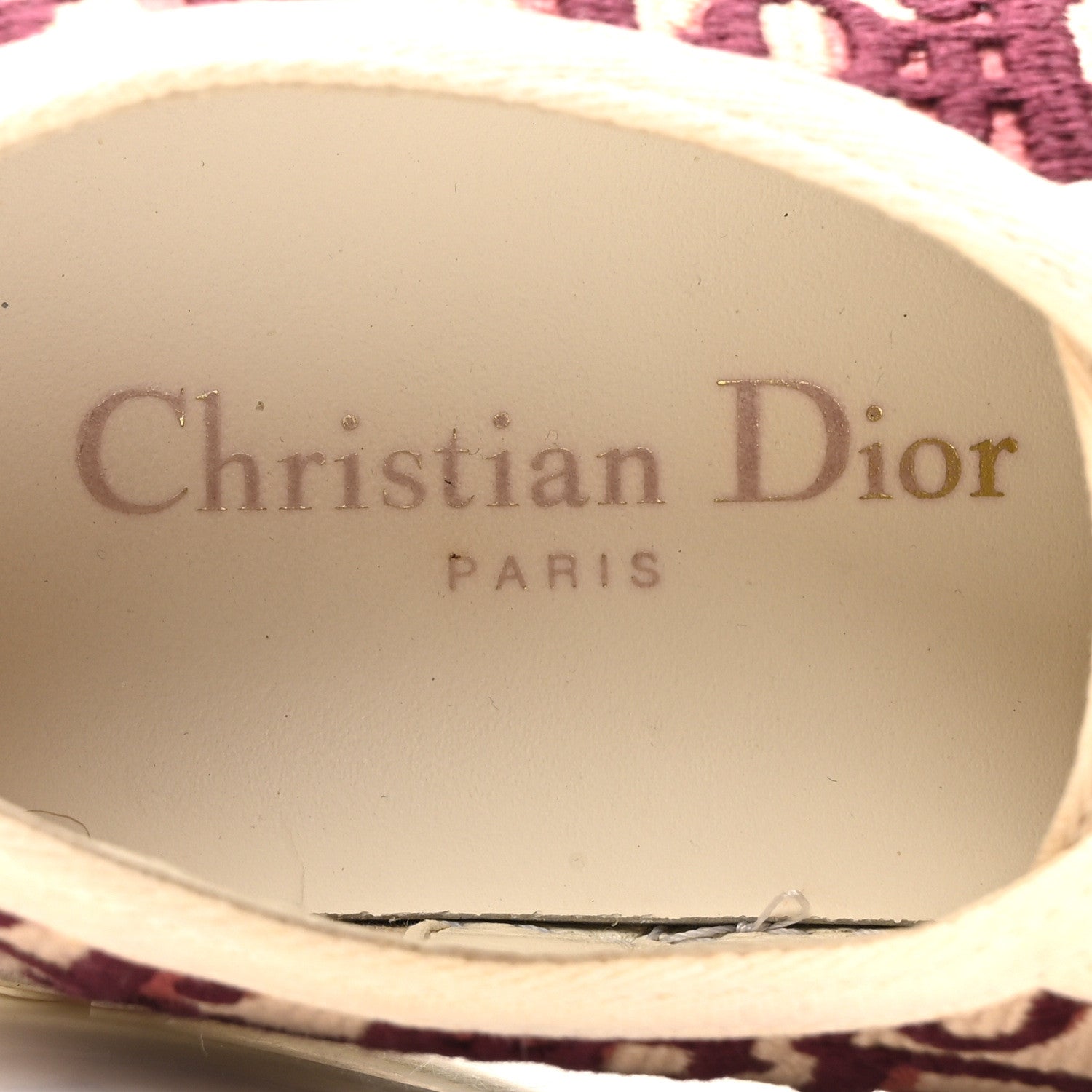 Christian Dior Canvas Oblique Walk'N'Dior Low Top Sneakers 38.5 Deep Amaranth 9 of 9