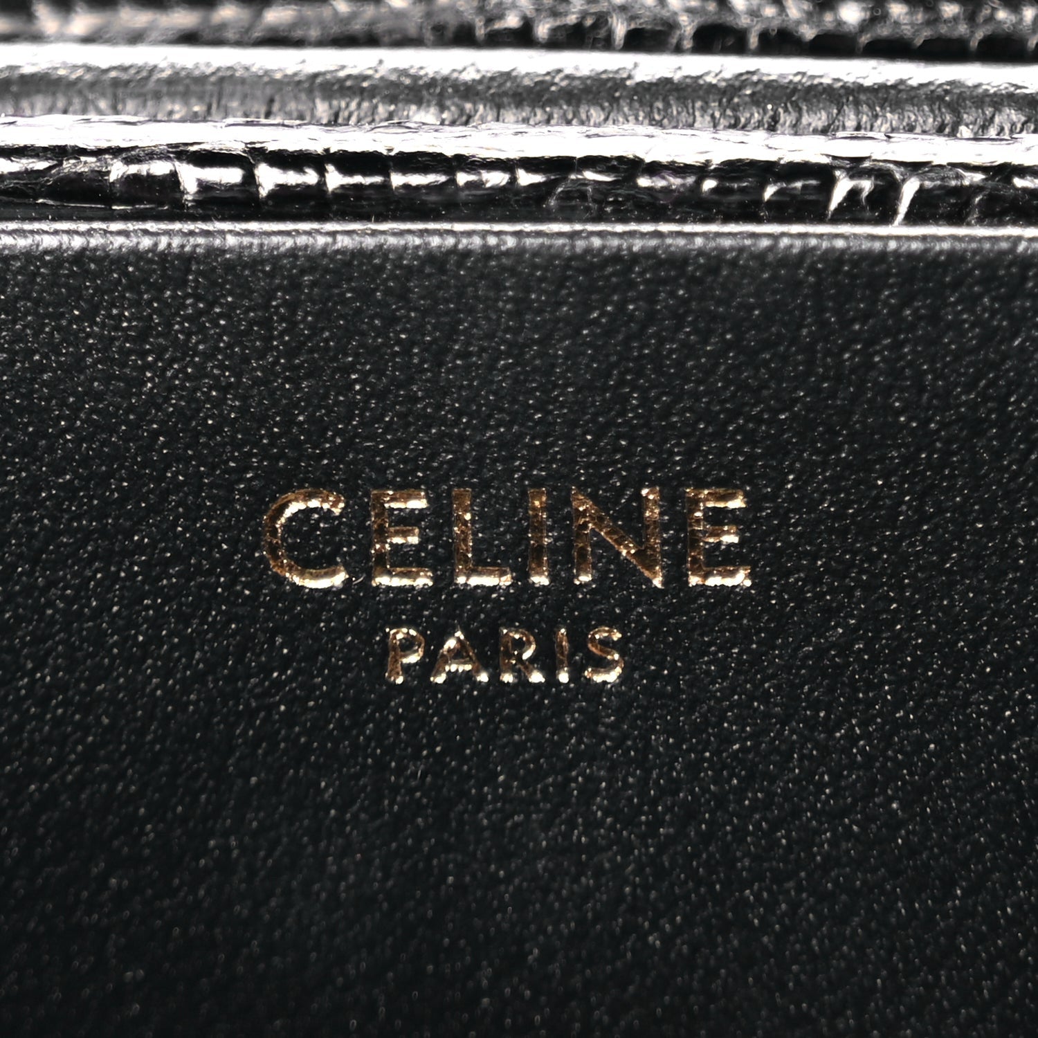 Celine Lizard Round Box Triomphe Black 6 of 9