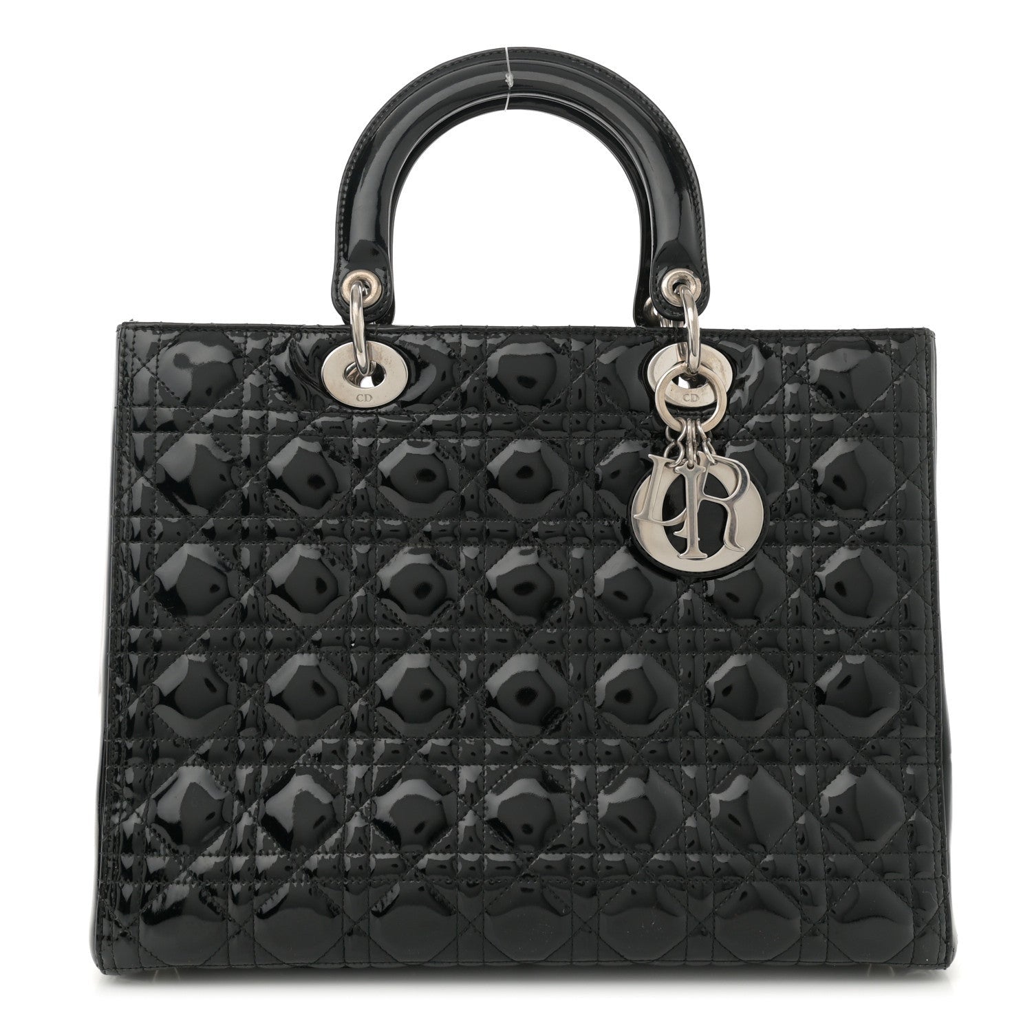Christian Dior Patent Cannage Large Lady Dior Black 1 of 7