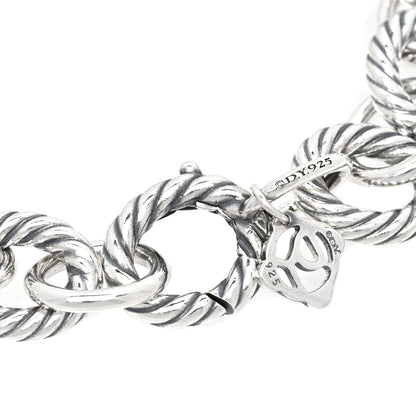 David Yurman Sterling Silver 10mm Medium Oval Link Bracelet 3 of 3