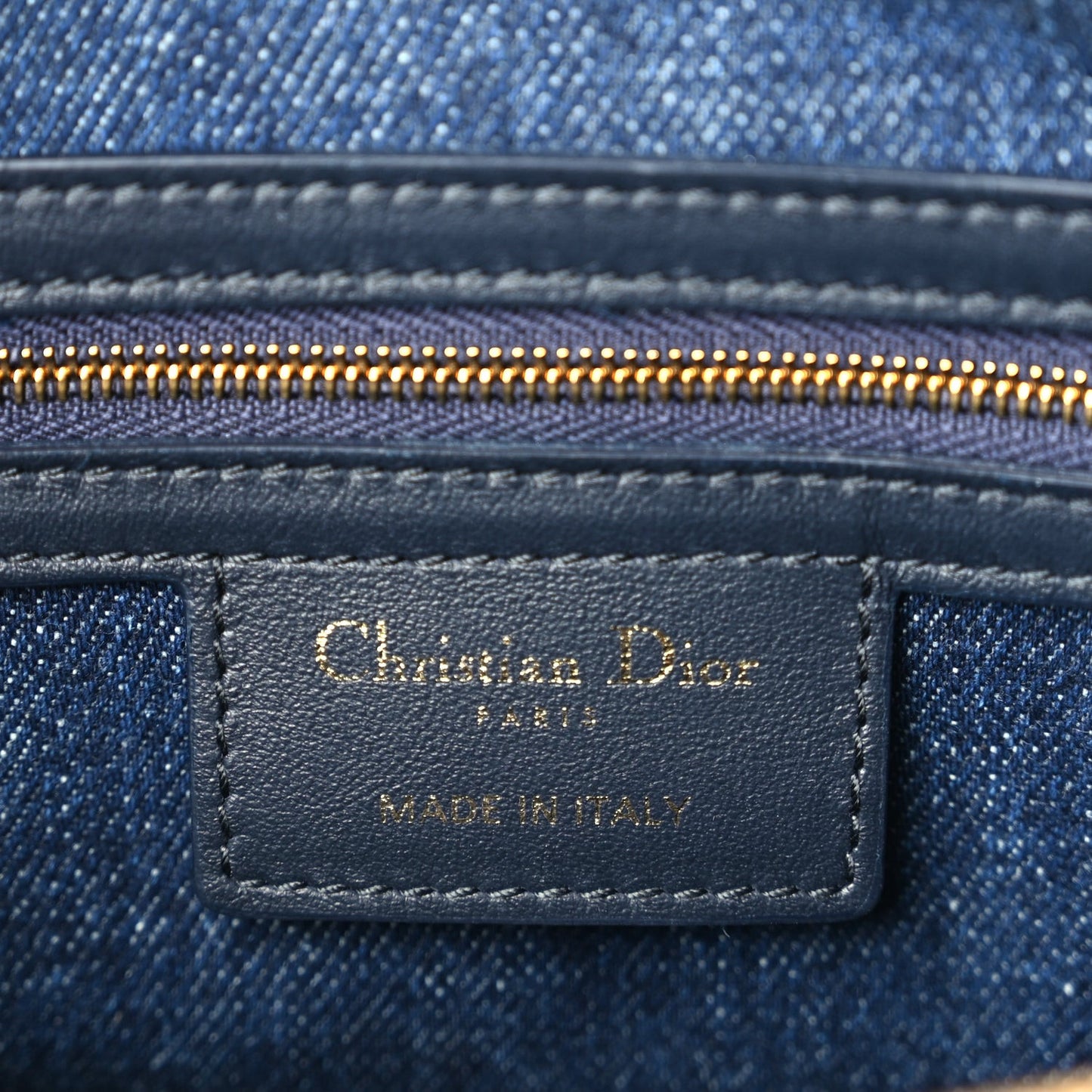 Denim Oblique Groove 25 Bag Blue Denim