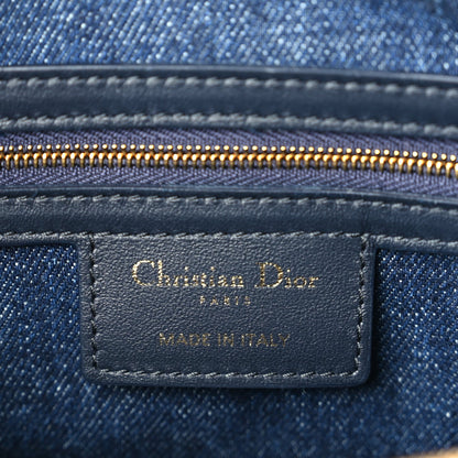 Christian Dior Denim Oblique Groove 25 Bag Blue Denim 5 of 8