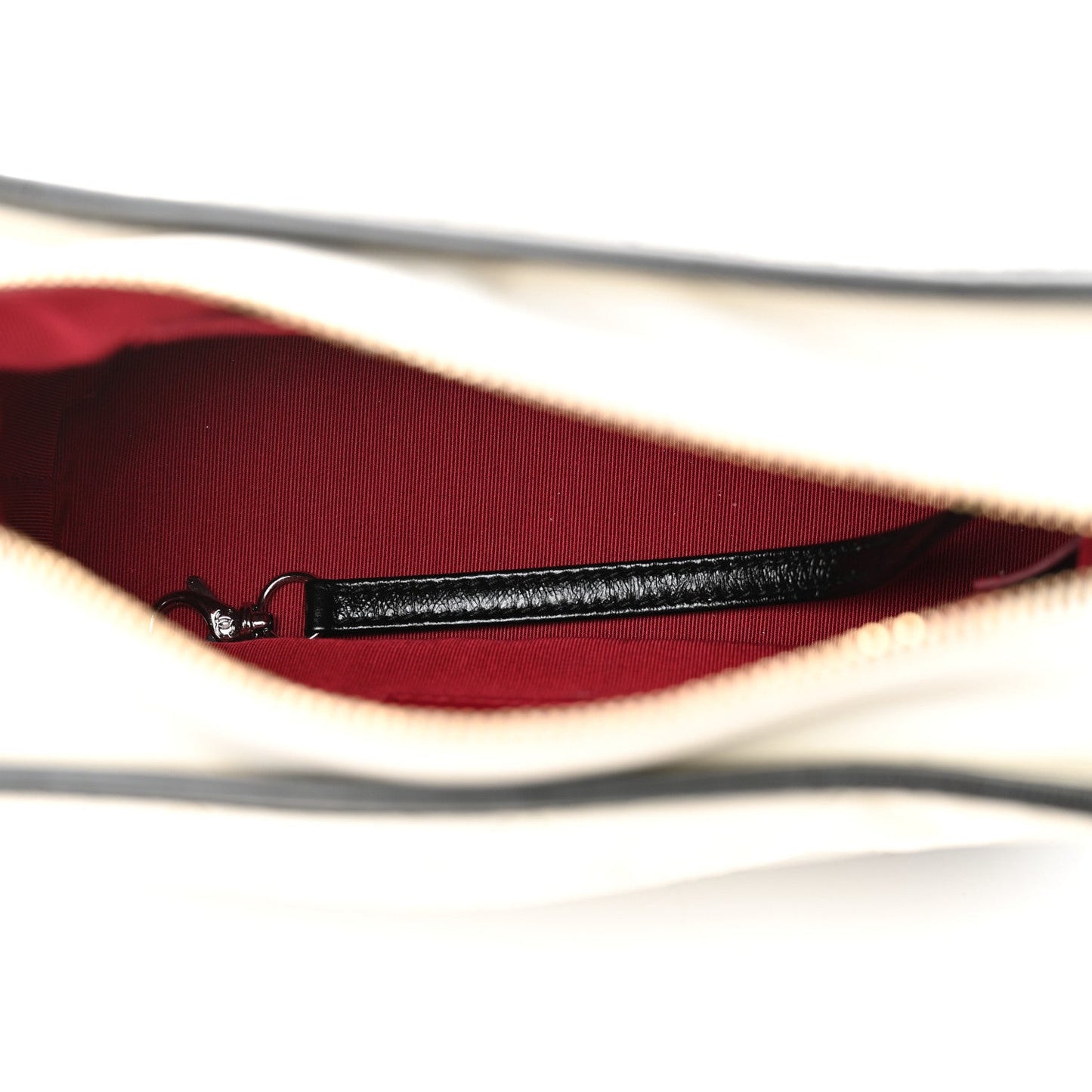 Aged Calfskin Quilted Small Gabrielle Hobo Black White