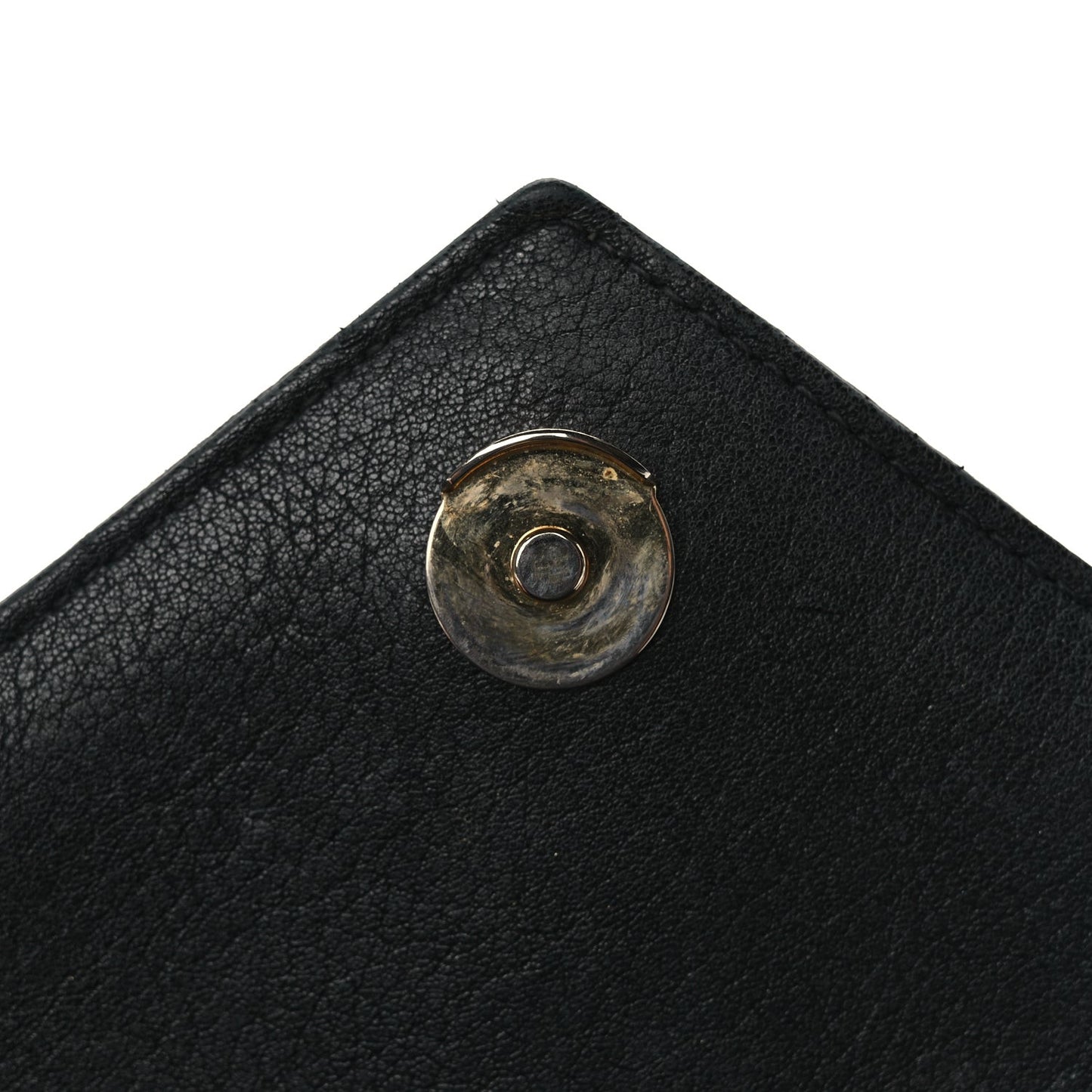 Sheepskin Matelasse Chevron Monogram Medium College Bag Black
