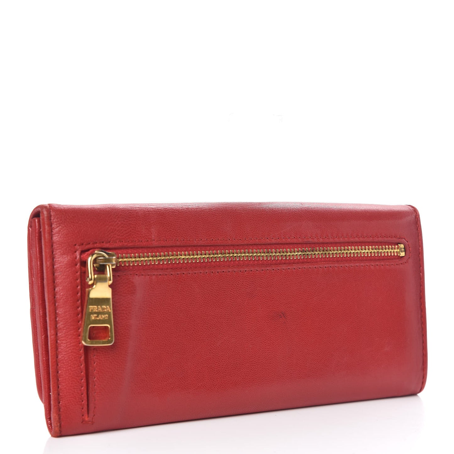 Nappa Flame Continental Flap Wallet Red