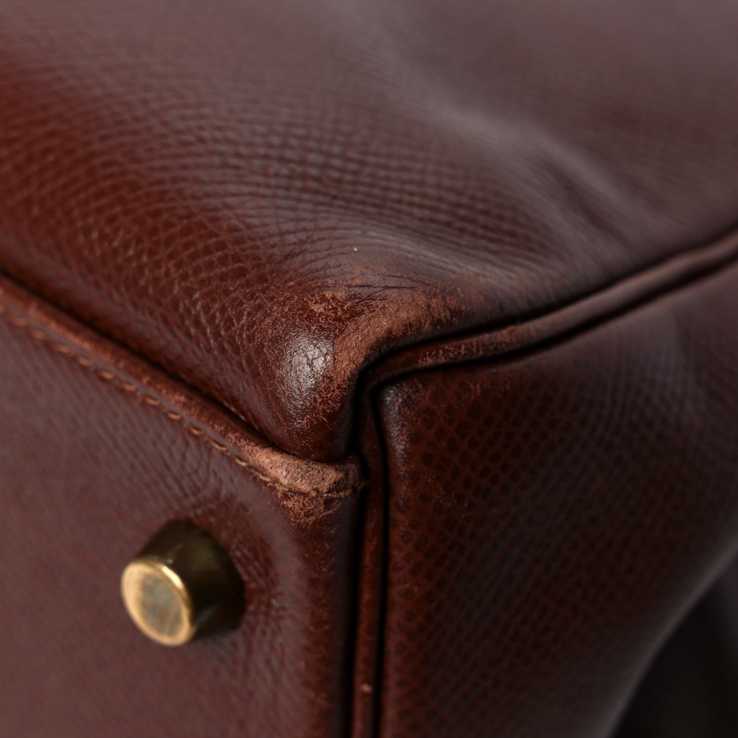 Hermes Courchevel Kelly Retourne 32 Chocolate 12 of 13
