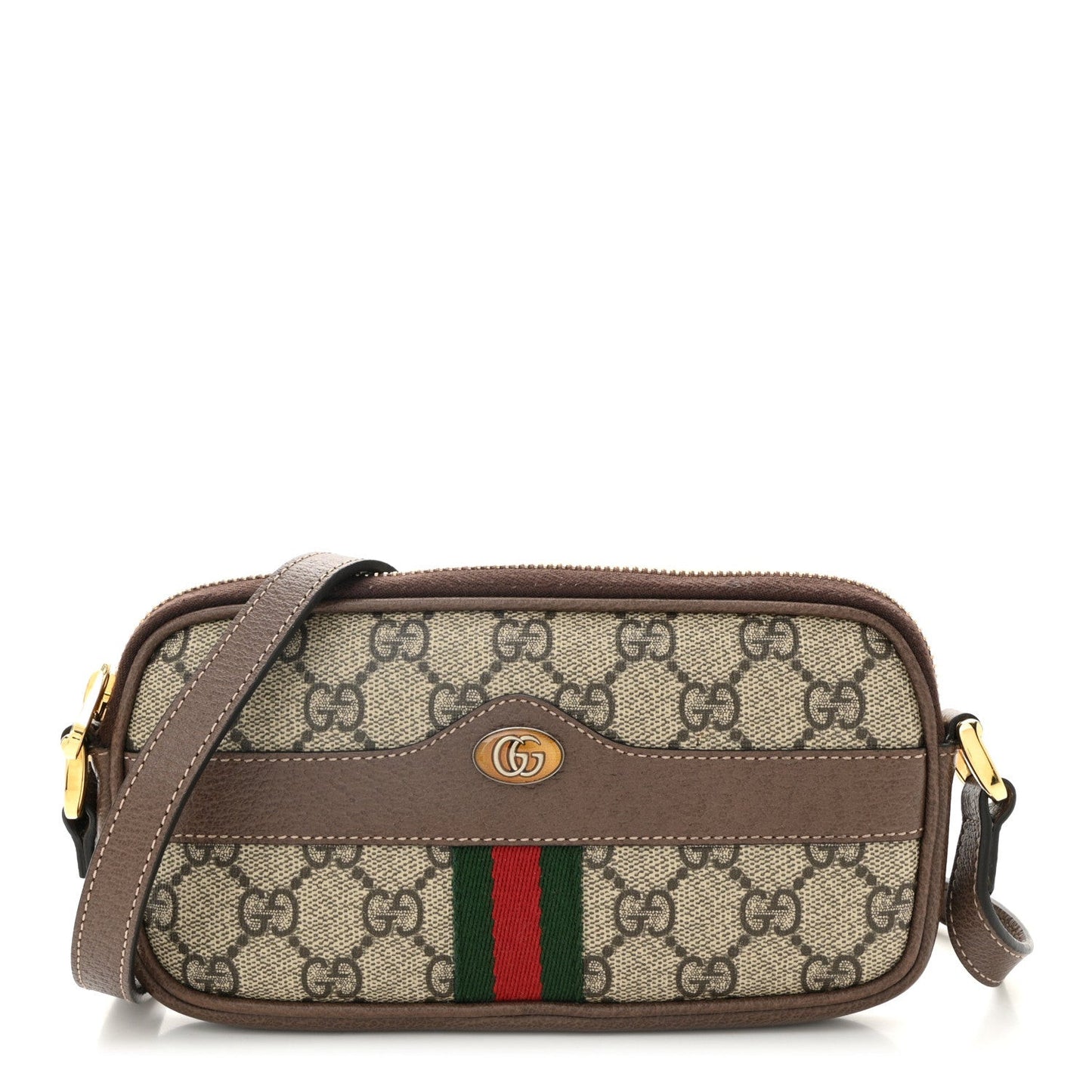 GG Supreme Monogram Web Mini Ophidia GG Bag Brown