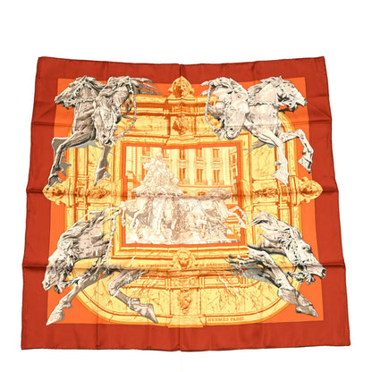 Hermes Silk La Fontaine De Bartholdi Scarf 90 1 of 5