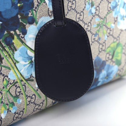 Gucci GG Supreme Monogram Blooms Small Reversible Tote Beige Blue Navy 14 of 15