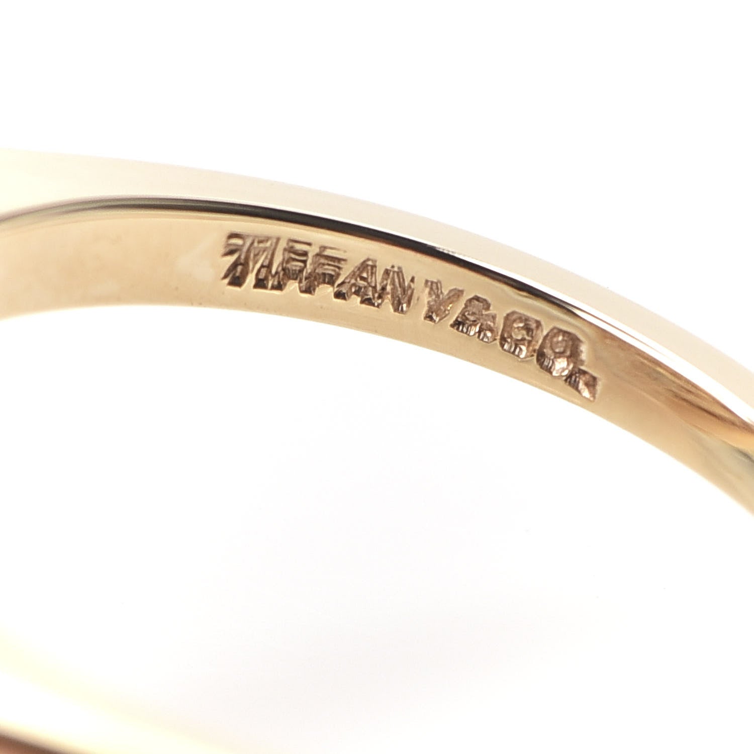 Tiffany 18K Yellow Gold Citrine Round Circle Ring 50 5.5 5 of 7