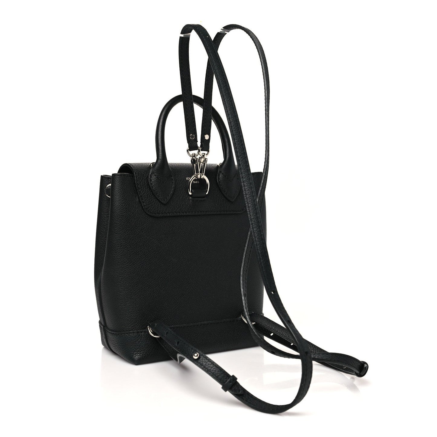Calfskin Lockme Backpack Black
