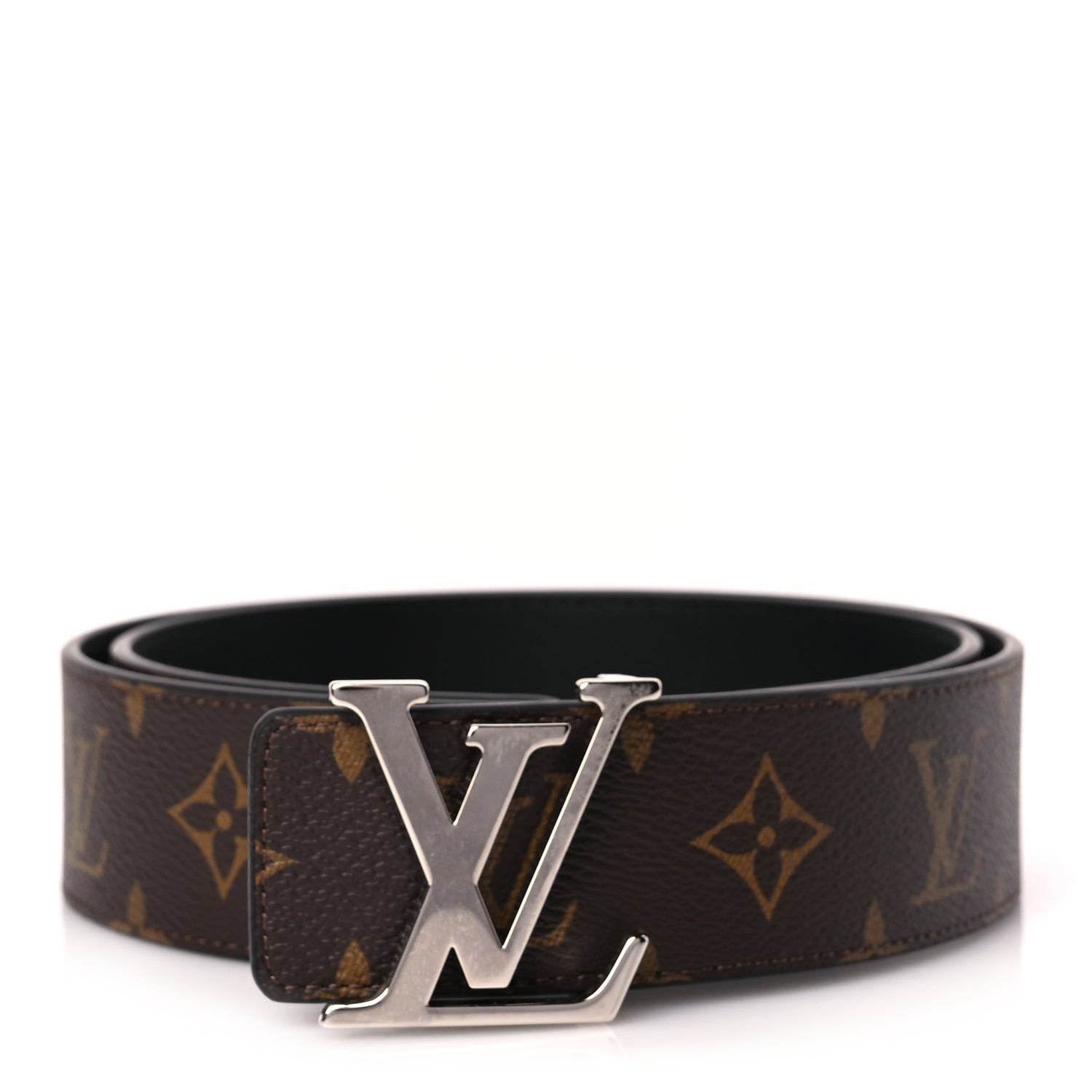 Louis Vuitton Calfskin Monogram 40mm LV Initiales Reversible Belt 80 32 Black 1 of 5