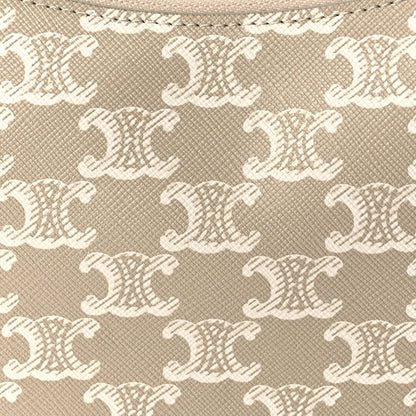 Celine Canvas Calfskin Ava Triomphe Shoulder Bag Grege 6 of 8