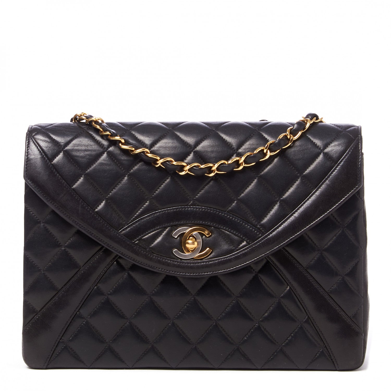 Chanel Lambskin Quilted Medium Single Flap Black 1 of 9
