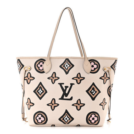 Louis Vuitton Monogram Giant Wild at Heart Neverfull MM  Creme 1 of 9