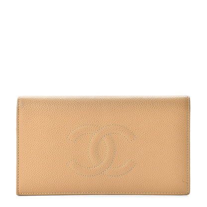 Chanel Caviar Timeless CC Yen Wallet Beige Clair 1 of 12