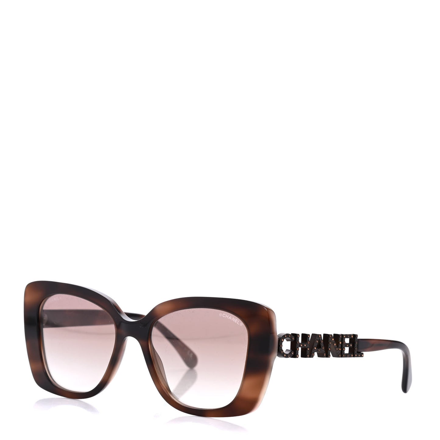 Acetate Strass Square Sunglasses 5422 Tortoise