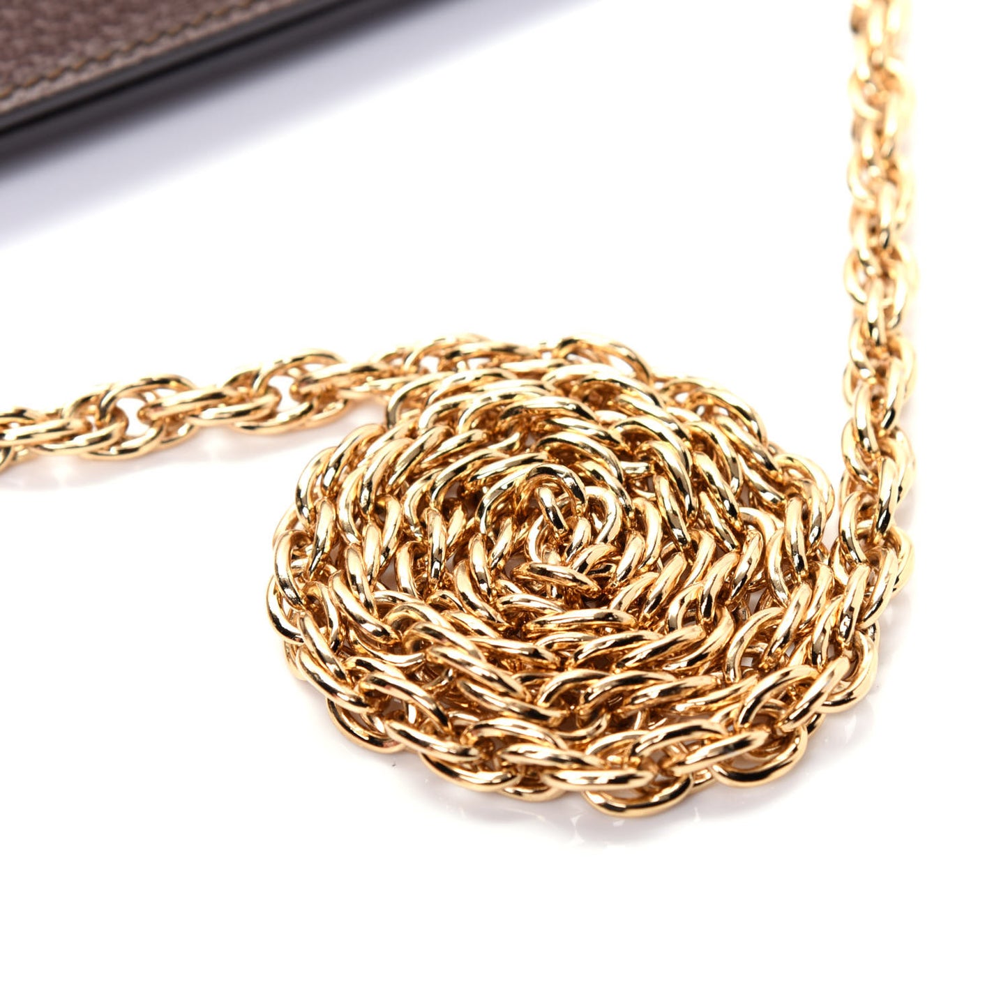 GG Supreme Monogram Web Small Ophidia Chain Shoulder Bag Brown