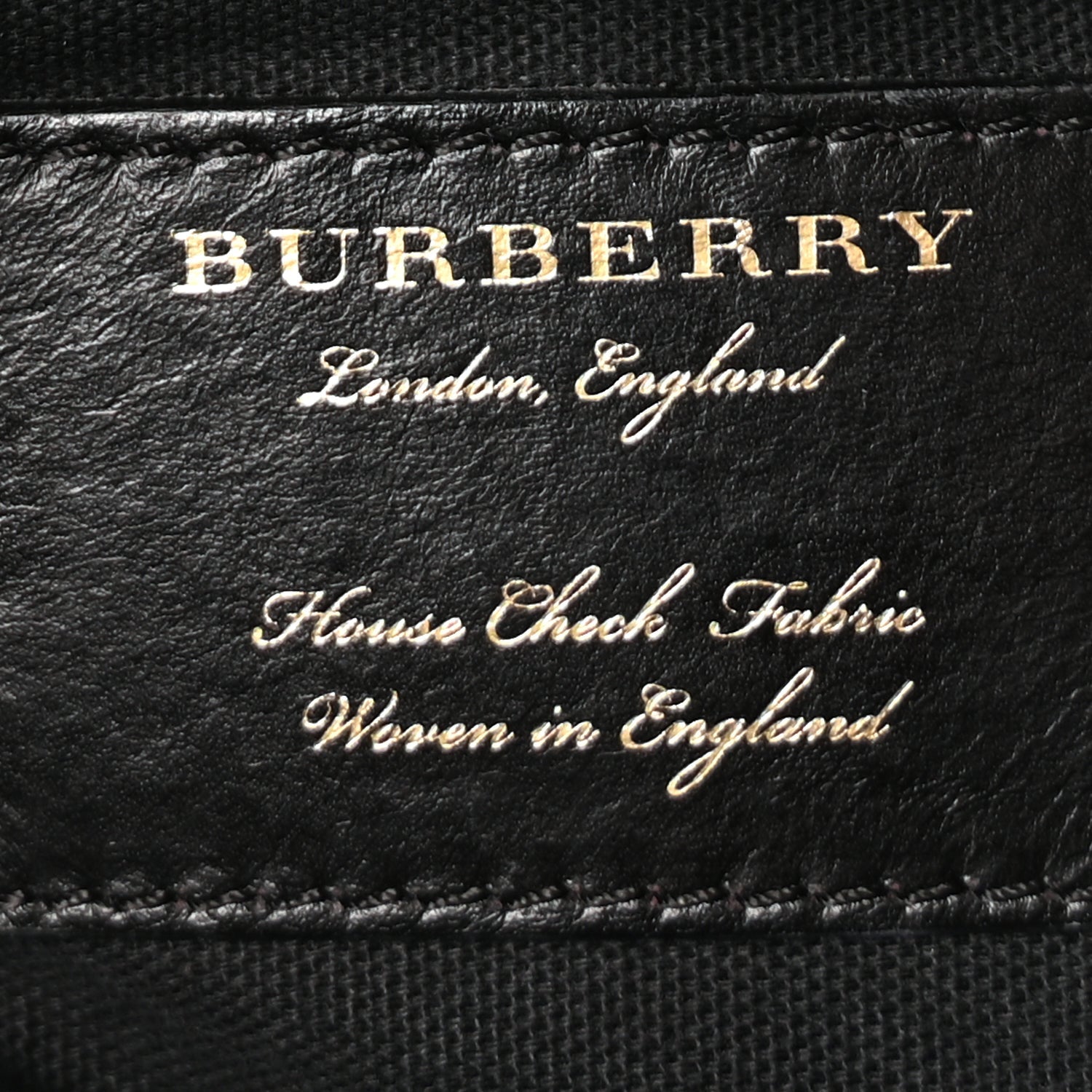 Burberry Derby Calfskin House Check Small Banner Tote  Black 5 of 8