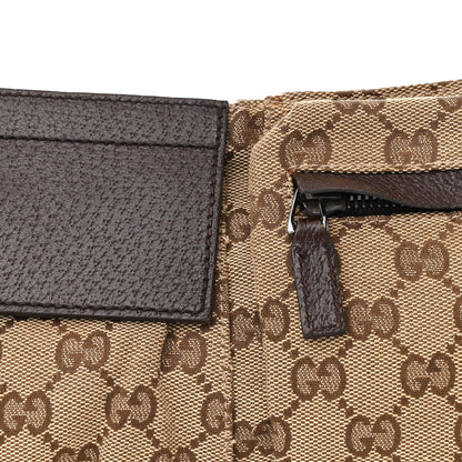 Gucci GG Monogram Double Pocket Belt Bag Dark Brown 8 of 10