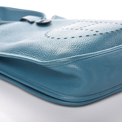 Hermes Taurillon Clemence Evelyne III PM Blue Jean 10 of 13