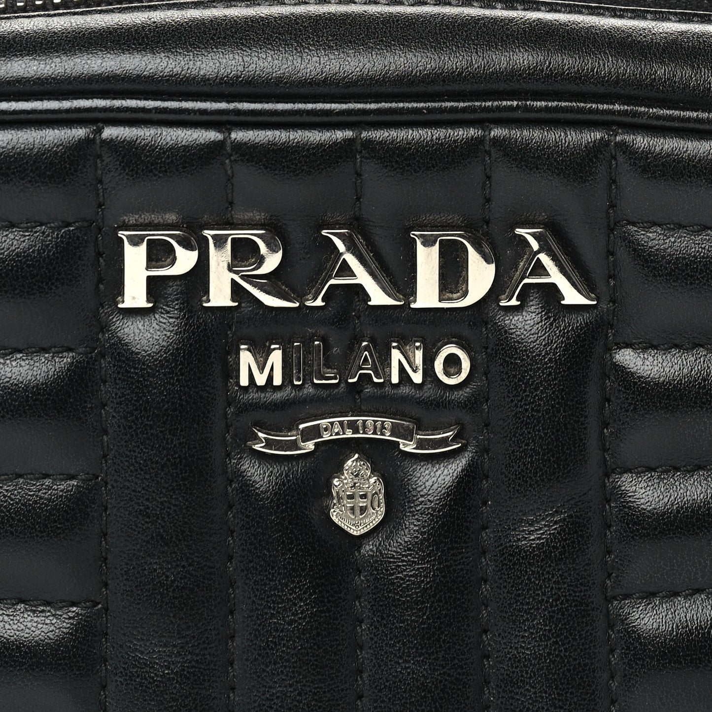 Soft Calfskin Diagramme Camera Bag Black
