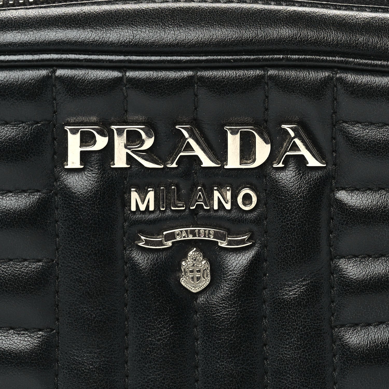 Prada Soft Calfskin Diagramme Camera Bag Black 6 of 8