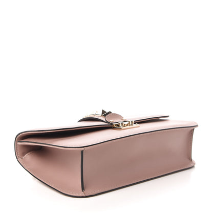 Valentino Garavani Vitello Medium Glam Lock Rockstud Flap Poudre 5 of 10