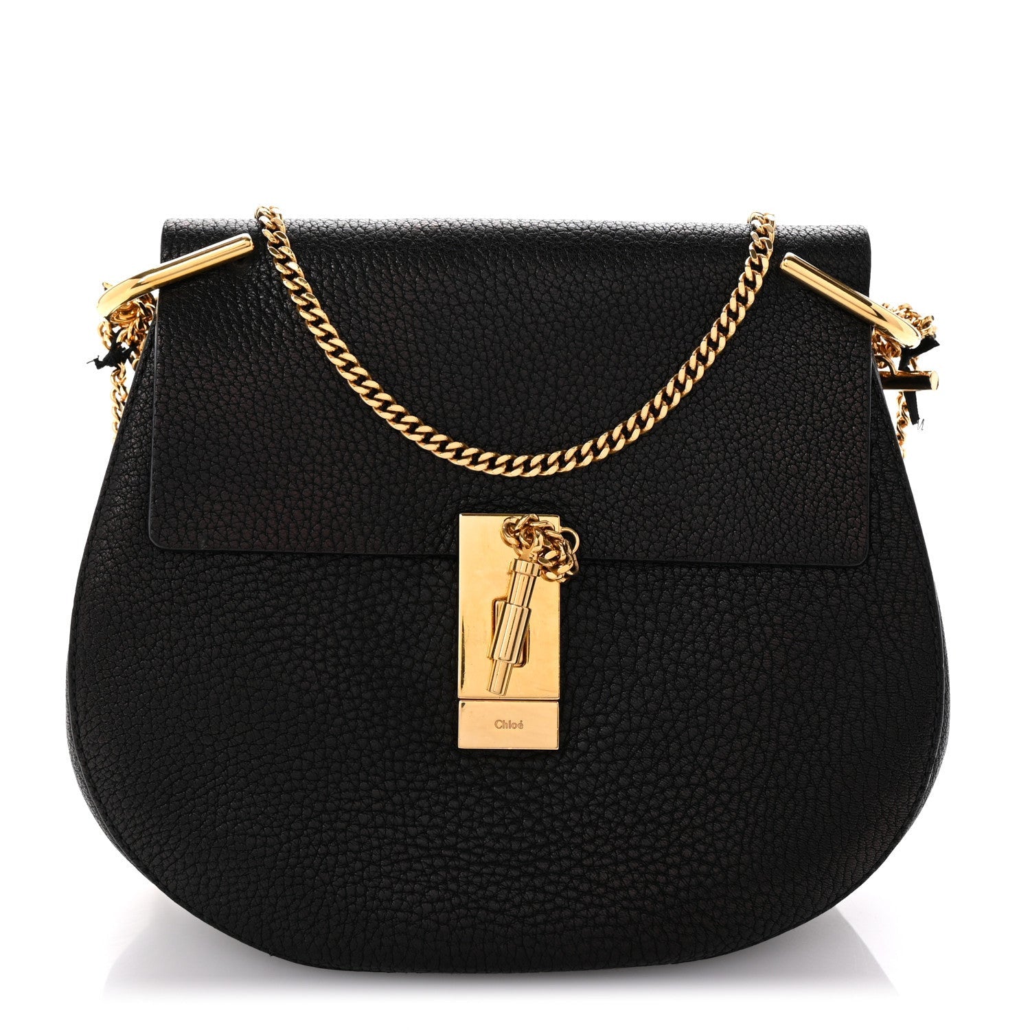 Chloe Grained Lambskin Drew Shoulder Bag Black 1 of 7