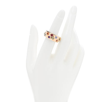 Pomellato 18K Rose Gold Medium Multi Gemstone Iconica Band Ring 51 5.75 2 of 5