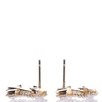 Chanel Pearl CC Earrings Light Gold 4 of 6