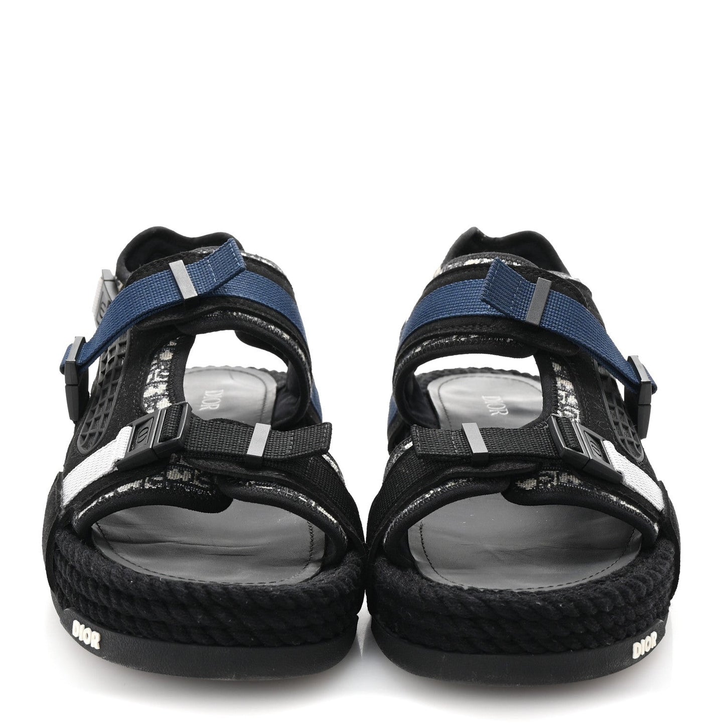 Technical Fabric Oblique Mens Atlas Sandals 44 Black Blue