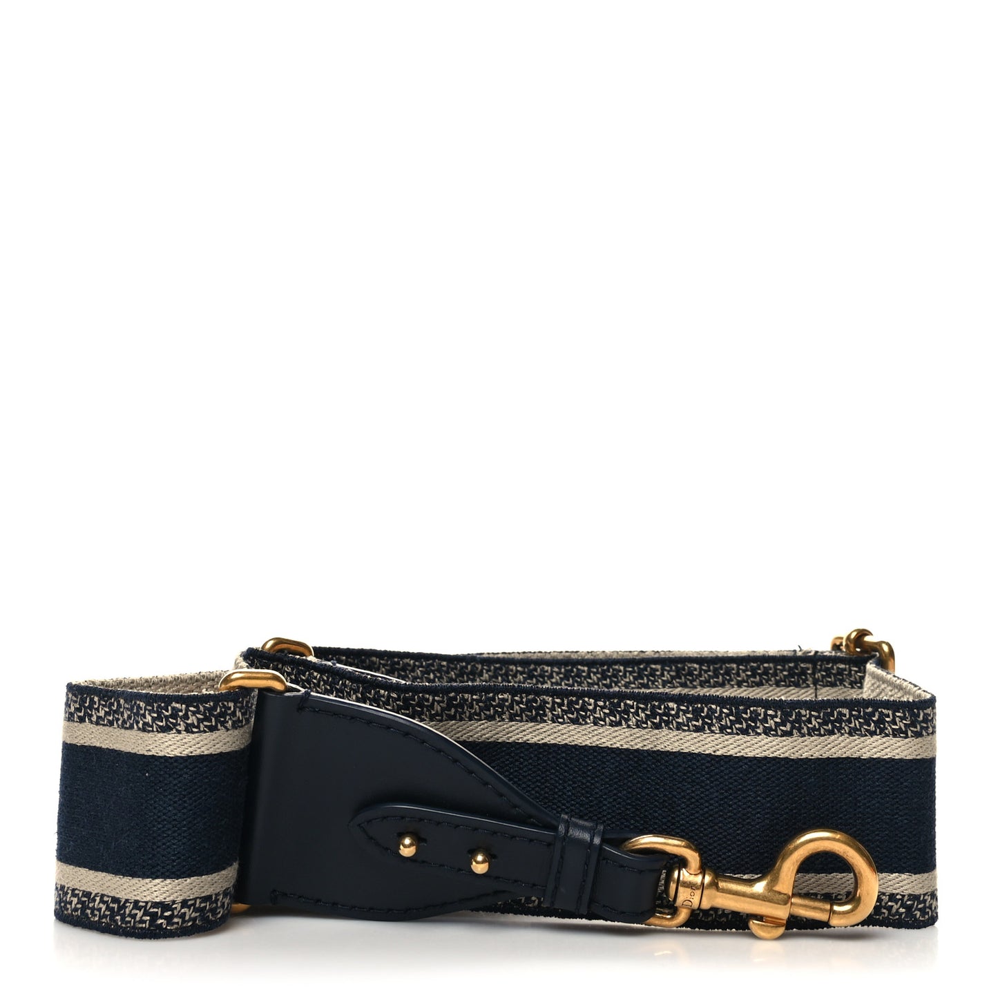 Canvas Embroidered Shoulder Strap Blue