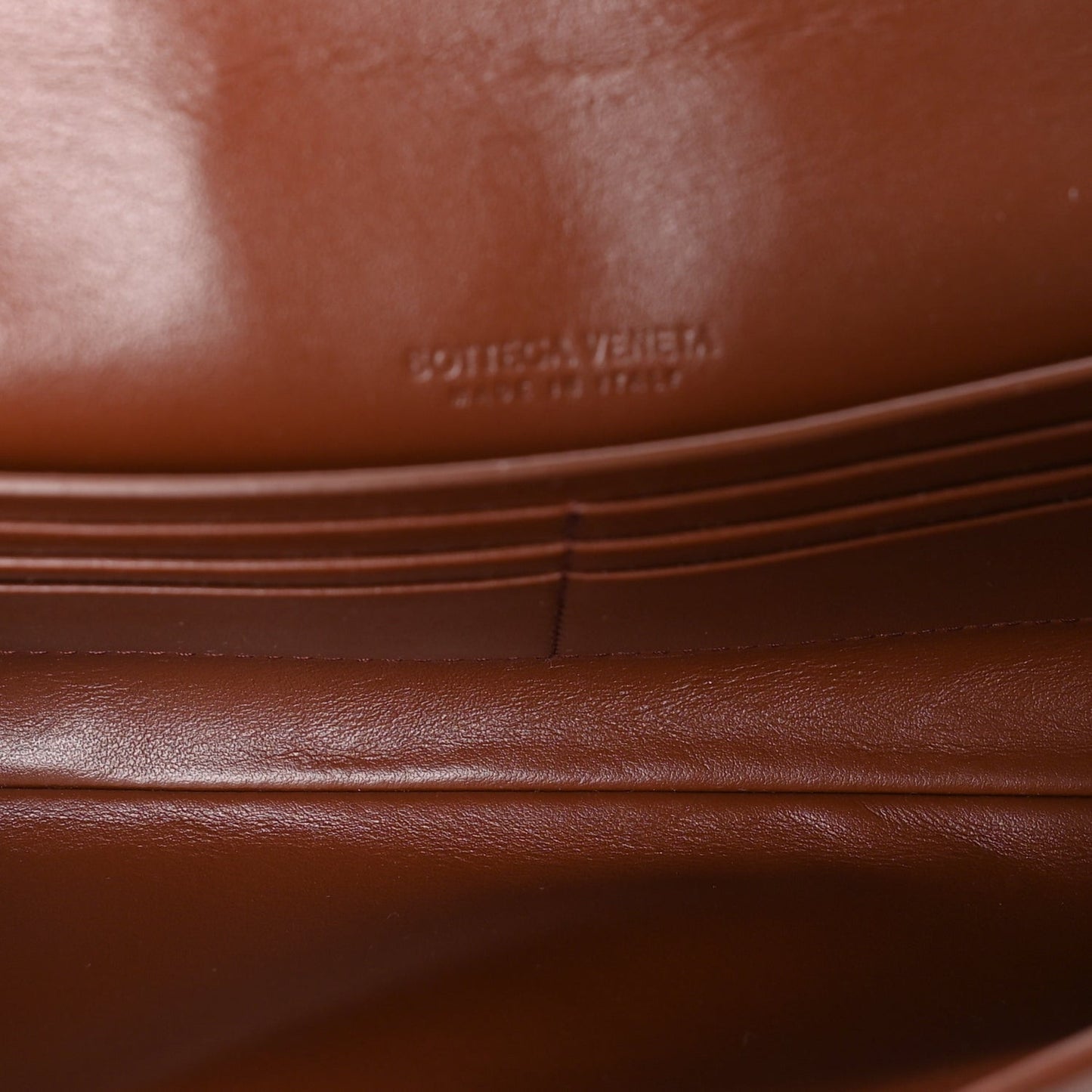 Nappa Intrecciato Long Andiamo Top Handle Clutch Sapele